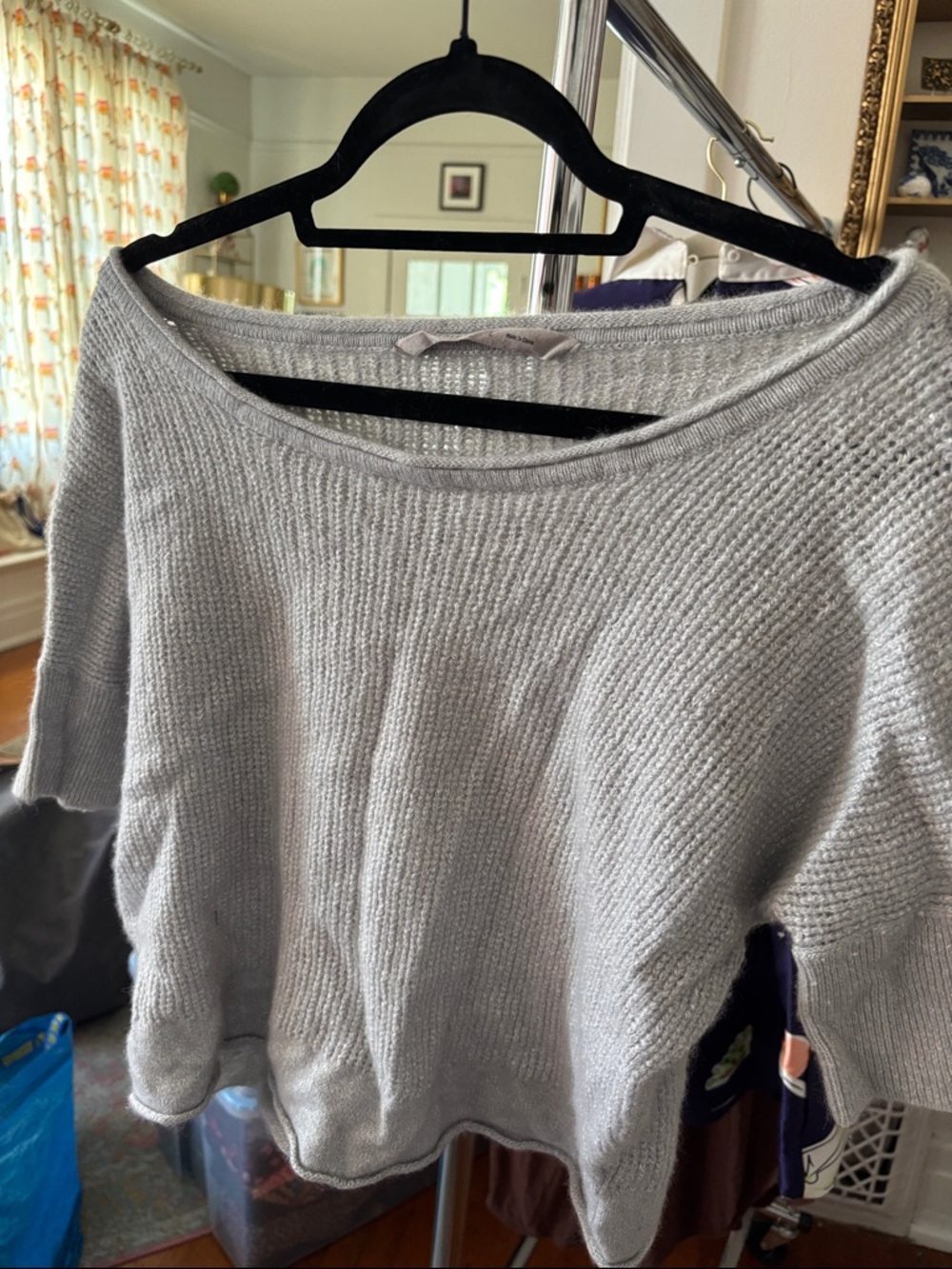 Athleta open neck cropped sweater